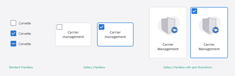 Checkbox types